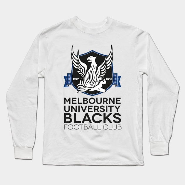 Melbourne university blacks fc | AFL Footy Long Sleeve T-Shirt by euror-design